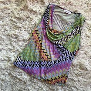 VTG Calvin Klein Cowl Neck Sleeveless Top